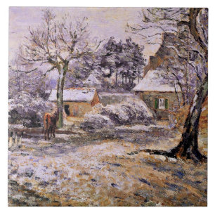 Pissarro - Snow at Montfoucault Tile