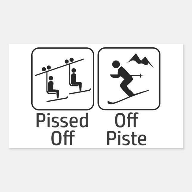 Pissed Off Off Piste Sticker (Front)