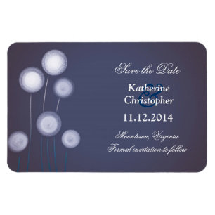 pissenlit bleu Magnet Réservez la date moderne