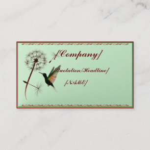 Pissenlit et colibri horizontaux de carte de