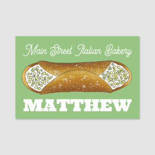 Pistachio Cannoli Italian Bakery Food Dessert Name Tag