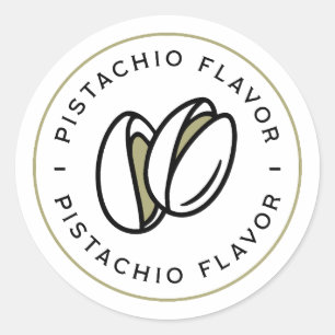 Pistachio flavor homemade aesthetic classic round sticker