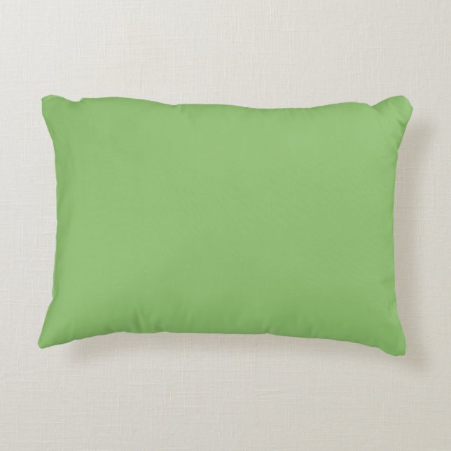 Pistachio green accent pillow (Back)
