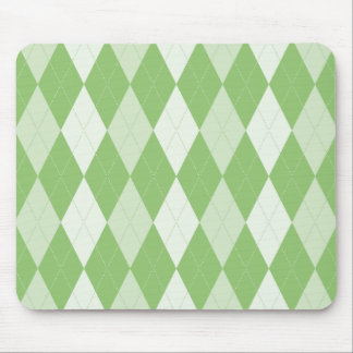 Pistachio Green Argyle Pale Green Small Diamond Sh Mouse Pad