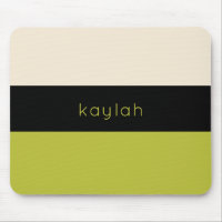 Pistachio Green Colour Block Pattern with Name