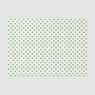 Pistachio Green Polka Dots Circles Tissue Paper
