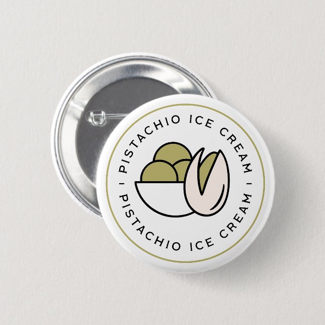 Pistachio ice cream lovers aesthetic 2 inch round button (Front & Back)