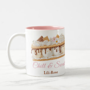 Pistachio Ice Cream Sandwich Day  Two-Tone Coffee Mug