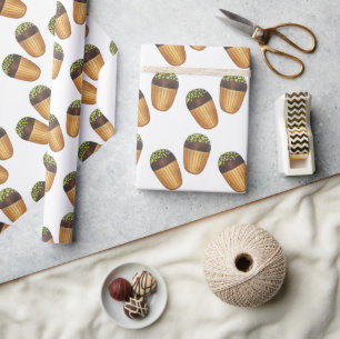 Pistachio Madeleines French Pastry Pastries Baking Wrapping Paper