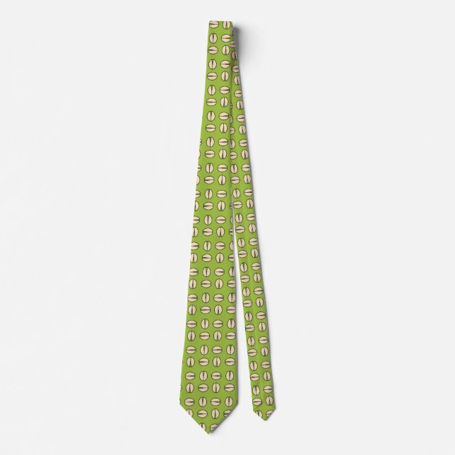 Pistachio Nut Seamless Pattern Tie (Front)