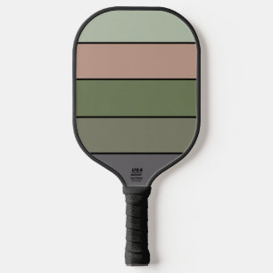 Pistachio Nut Shell Green Peach Purple Stripes Pickleball Paddle