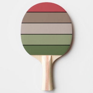 Pistachio Nut Shell Green Red Brown Stripes  Ping Pong Paddle