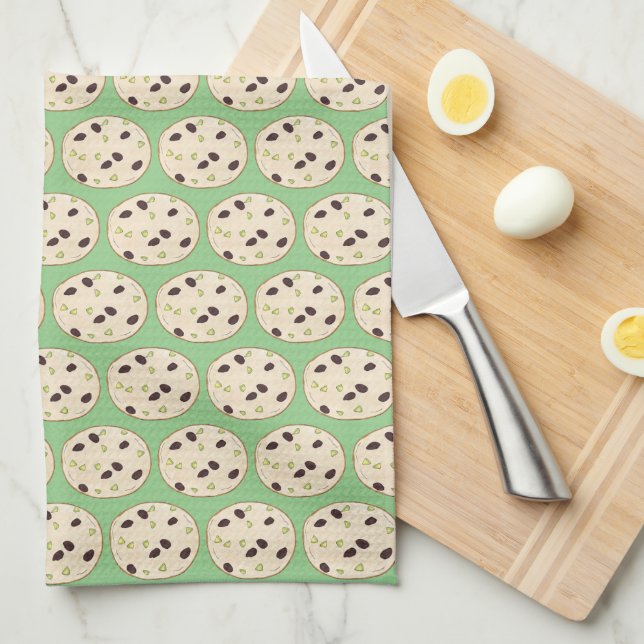 Pistachio Shortbread Biscuit Cookie Baking Pastry Kitchen Towel (Quarter Fold)
