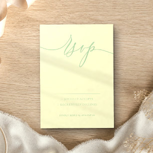 Pistachio Simple Minimal Modern Kindly Reply RSVP Card