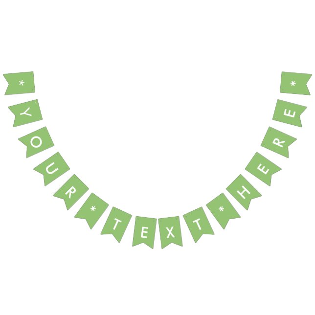 Pistachio Solid Colour Customize It Bunting Flags (All)