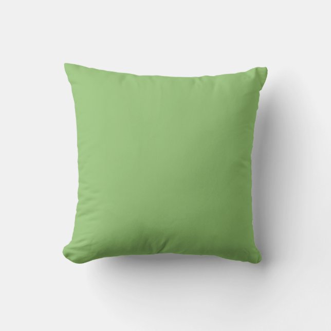 Pistachio Solid Colour Throw Pillow (Front)