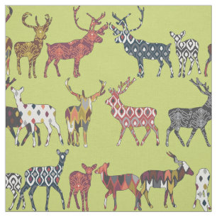 pistachio spice deer fabric