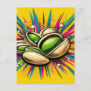 Pistachio super powers postcard