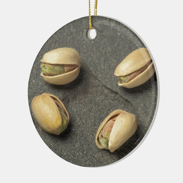 Pistachios Ceramic Ornament (Left)
