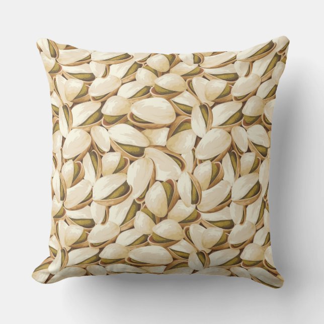 Pistachios Throw Pillow (Front)