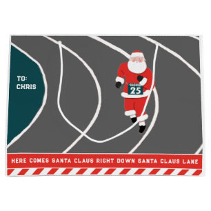 Piste et champ Noël Grand sac cadeau