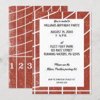 Piste et invitation de la Fête de terrain Piste ro