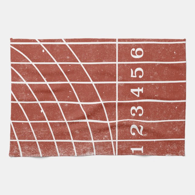 Piste Rouge Serviette de cuisine en style déprimé (Horizontal)