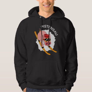 Pistensau Pig Skiing Skisport Skier Ski Trip Hoodie