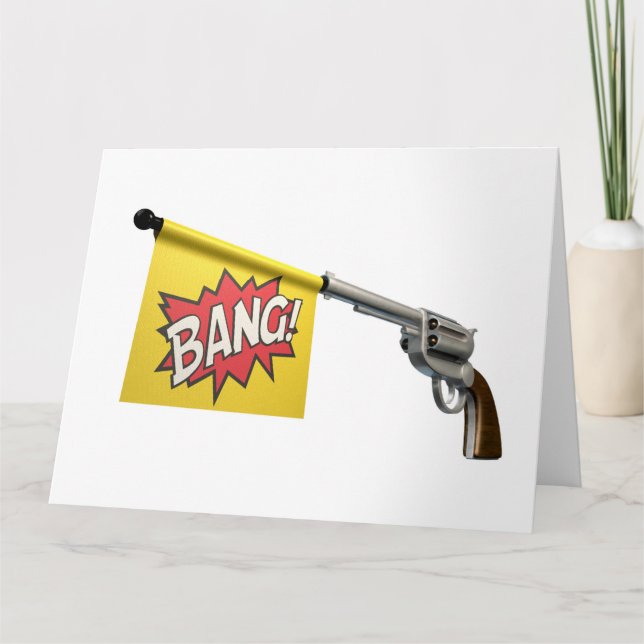 Pistol Bang Flag Card (Front)