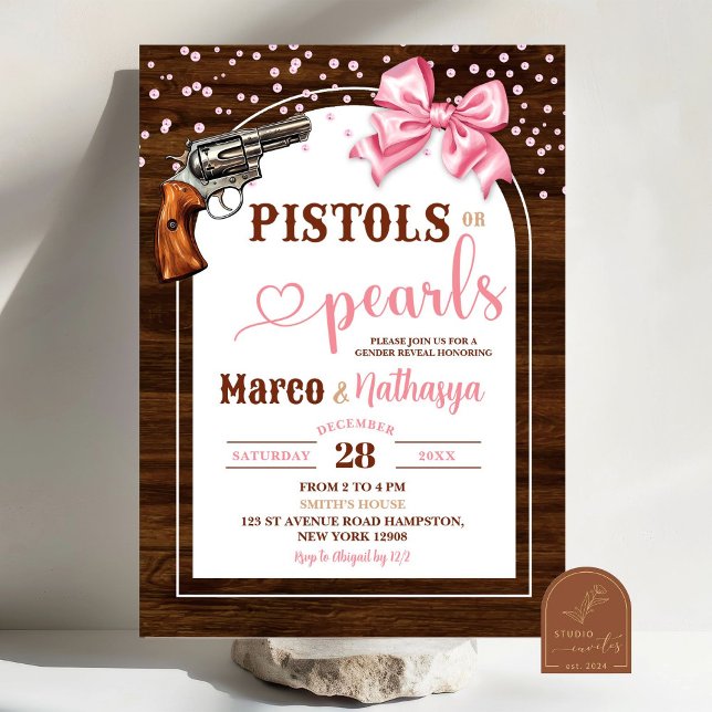 Pistol ou perles Genre Revela Invitation (Créateur téléchargé)