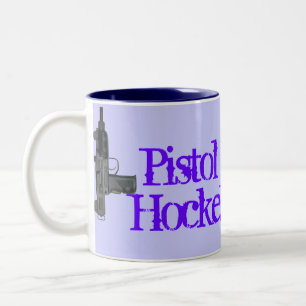 Pistol Packin Hockey Mom! Two-Tone Coffee Mug