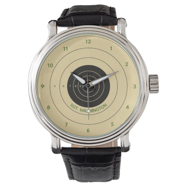 Pistol Target Personalized Watch (Front)