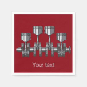 Piston Crankshaft Napkin