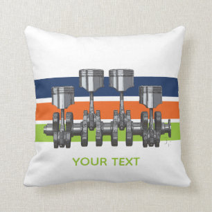 Piston Crankshaft Throw Pillow