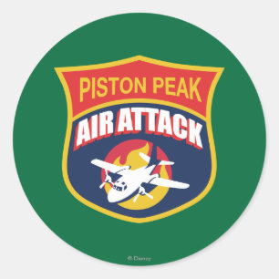 Piston Peak Air Attack Badge Classic Round Sticker