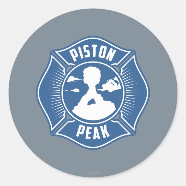 Piston Peak Badge Classic Round Sticker (Front)