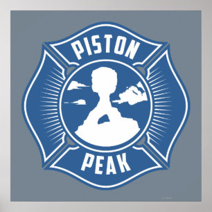 Piston Peak Badge Poster