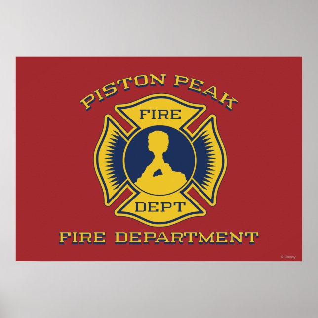 Piston Peak Fire Department Badge Poster (Front)