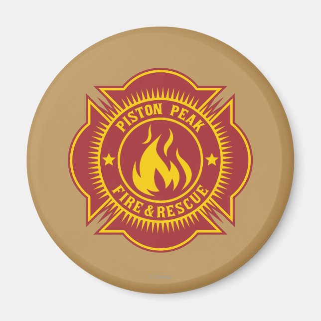 Piston Peak Fire & Rescue Badge Magnet (Front)