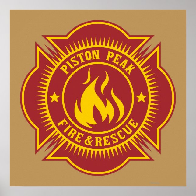 Piston Peak Fire & Rescue Badge Poster (Front)
