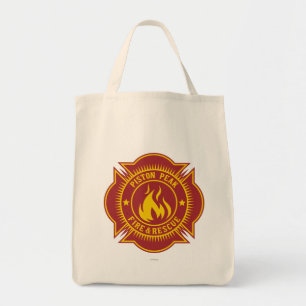 Piston Peak Fire & Rescue Badge Tote Bag