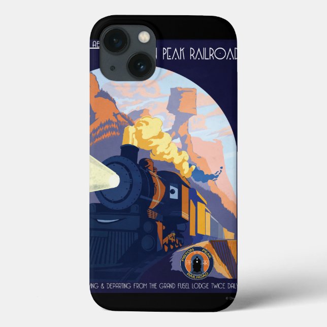 Piston Peak Railroad Illustration Case-Mate iPhone Case (Back)