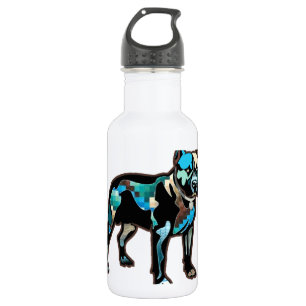 Pit Bull Abstract Design Pet Dog Add Name Text 532 Ml Water Bottle