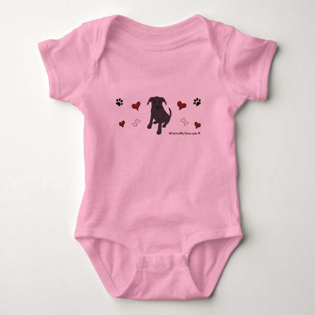 pit bull baby bodysuit (Front)