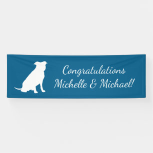 Pit Bull Baby Shower Dog Pitbull Blue Boy Banner