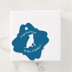 Pit Bull Baby Shower Dog Pitbull Blue Boy Favour Tags