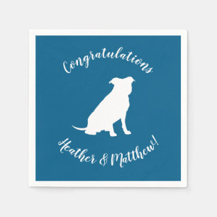 Pit Bull Baby Shower Dog Pitbull Blue Boy Napkin