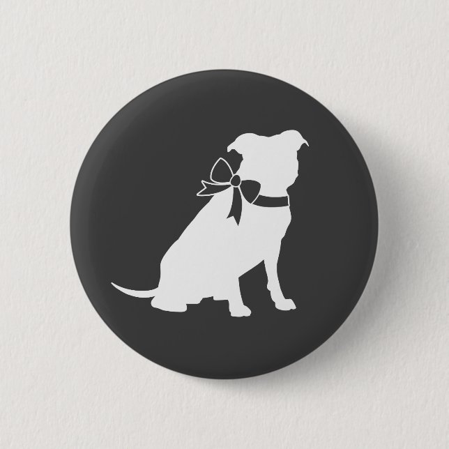 Pit Bull Dog Baby Pitbull Shower Gender Neutral 2 Inch Round Button (Front)