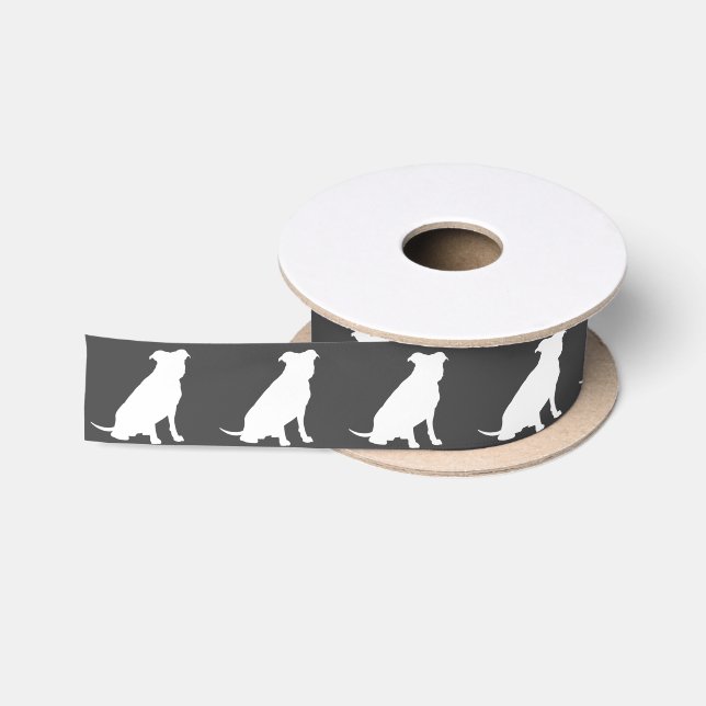 Pit Bull Dog Baby Pitbull Shower Gender Neutral Satin Ribbon (Spool)