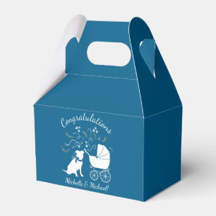 Pit Bull Dog Baby Shower Blue Boy Pitbull Favor Box